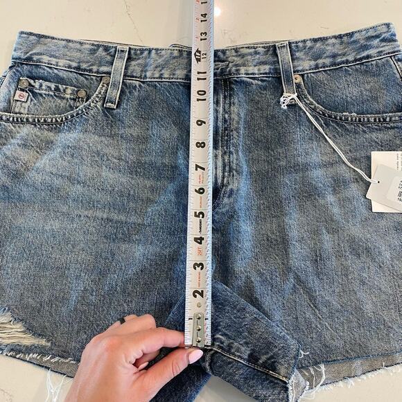 NWT AG-ED Denim Alexxis Short High Rise Wedgie Shorts size 33 - Picture 9 of 10